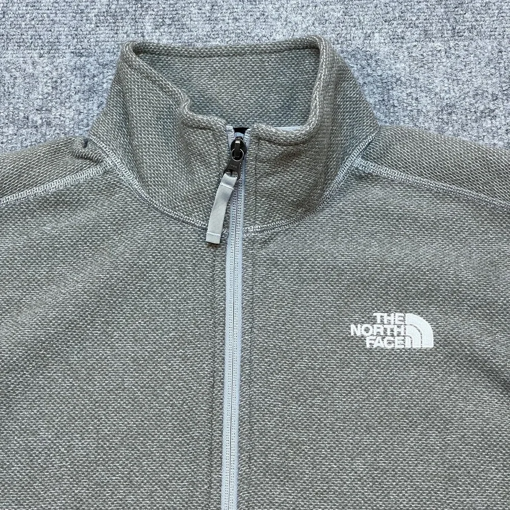 The North Face Fleece Pullover Mens Medium Gray 1/4 Zip Long Sleeve Shirt Hiking